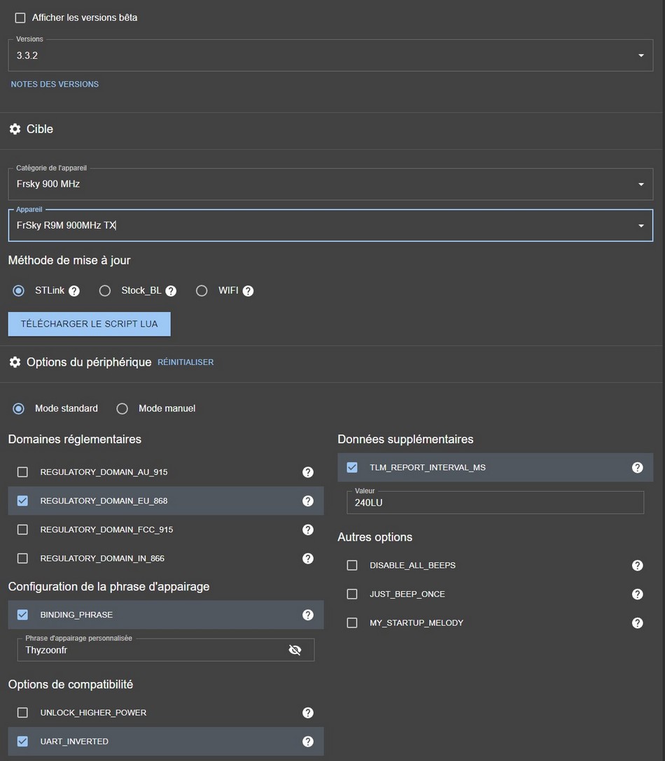 ELRS Configurator