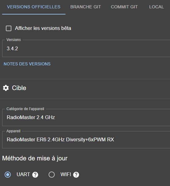 ELRS Configurator, ER6